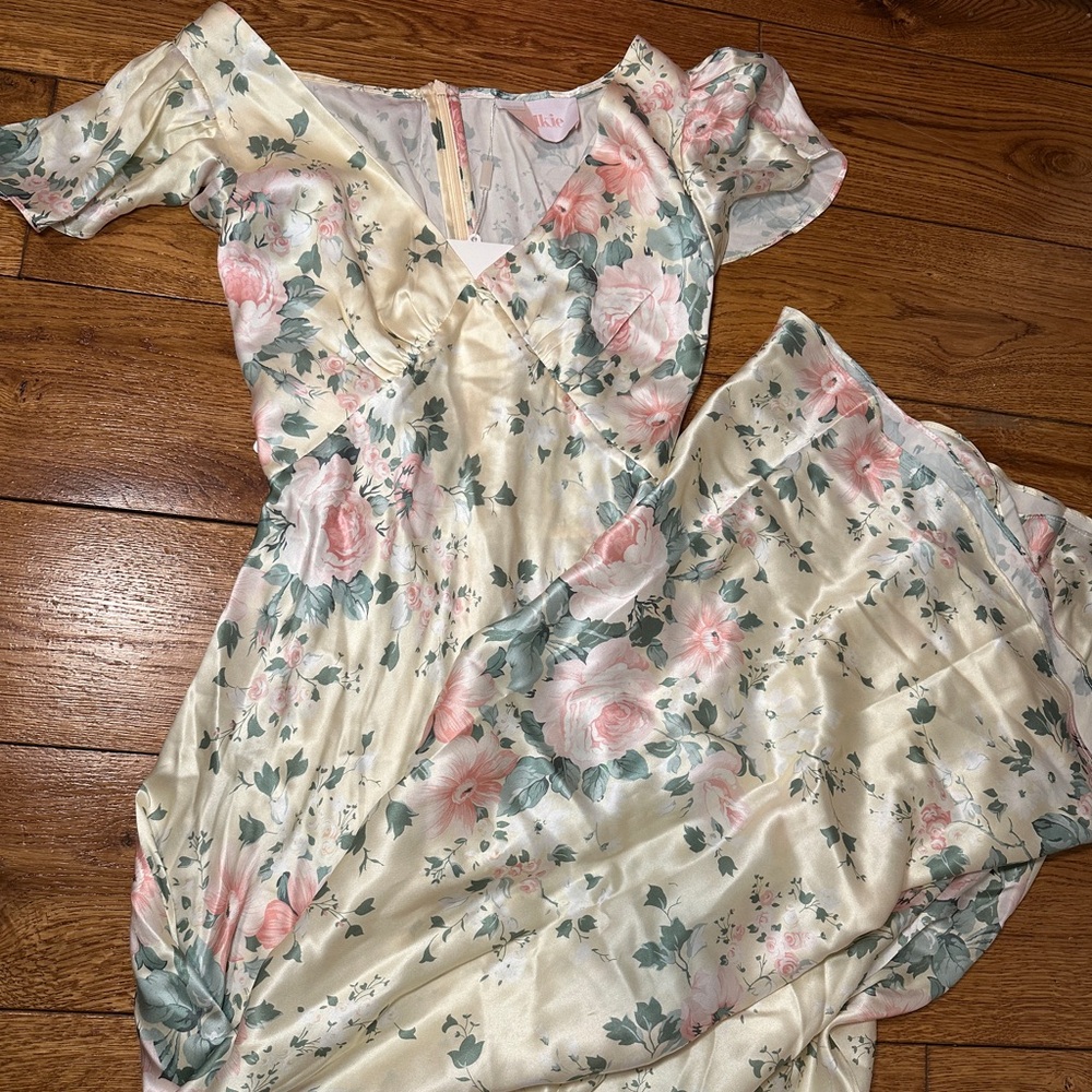 Selkie Flutter Silk Slip Dress